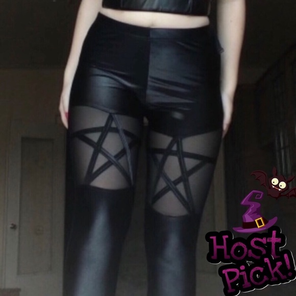 ariesmoon89 Pants - Occult Pentagram Cut Out Leggings